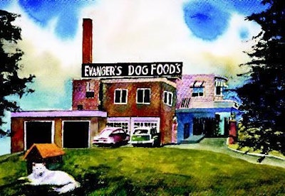 A rendition of the Evanger's plant as painted by Holly Sher.