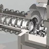 The Kahl Extruder from Amandus Kahl has a die plate that is fitted on a hydraulic piston and can be supplied with steam jacketed barrel housing and friction discs.