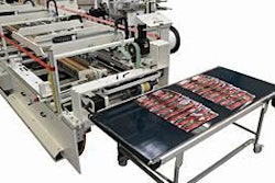 The new, cost-effective SFB 8E –LT side gusseted bag machine from MAF produces side gusseted bags from a flat film roll of PET/PE-laminates in longitudinal direction.