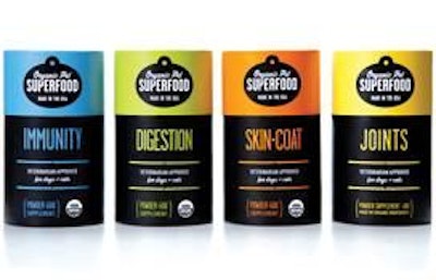 Organic Pet Superfood is a line of whole-food pet supplements specifically formulated to help stimulate pets' immune systems, using natural and organic therapies, according to the company.
