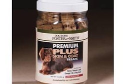 Dr. Foster and Smith's Premium Plus Bites are liver-flavored treats meant to provide an extra boost for dogs already using skin and coat supplements or to help maintain an already healthy coat.