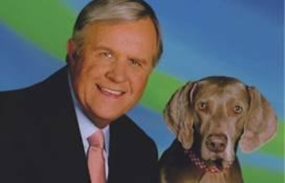 After 33 years in the petfood industry and with NestlÃ© Purina, president Terry Block, shown here with Bosco, will retire at the end of 2011.