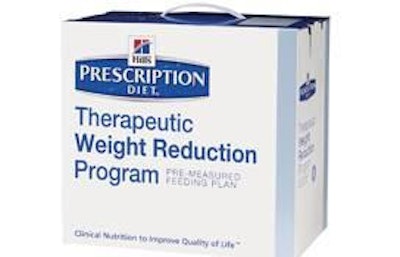 Hillâ€™s Prescription Diet Therapeutic Weight Reduction Program was one of two weight-loss petfood lines introduced into the veterinary channel at Global Pet Expo 2011 in Orlando, Florida, USA, in March.