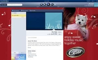 Pet lovers can listen to CESAR's playlist of songs during the holidays on Pandora radio.