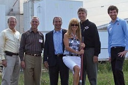 From left to right: Richard Best (COO), Nate Cunniff, Steve Gorzek, Kathy Nieman, Tom Nieman (owner/CEO) and Bryan Nieman at the groundbreaking ceremony for the new Fromm facility.