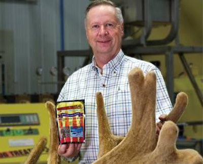 Bamber sees opportunities for his company to grow by expanding into the European, superpremium treat market. 'We have done some introduction of our treat to potential markets overseas and there is a huge interest. Not only will the treats be a big seller but also the sale of elk antler for potential manufacturers of dog treats will increase for us.'