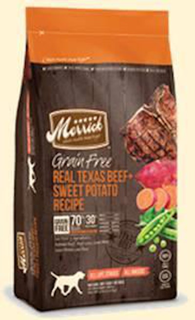 Merrick Pet Care grain free beef sweet potato dog food From Merrick Pet Care PetfoodIndustry