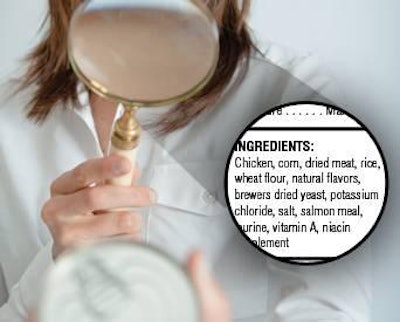The ingredients and claims listed on a petfood label can be key factors in a consumer’s decision to buy a particular product.