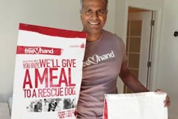 “Since our June launch, FreeHand—through our resellers—has supplied more than 16,000 pounds, or 46,000 meals, to homeless dogs in our US market areas,†says Tom Bagamane, FreeHand co-founder.