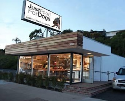 Just Food For Dogs operates out of a kitchen that is also a storefront. Pet parents are invited to watch food being prepared or get their hands dirty and make the recipes (which the company makes readily available) at home.