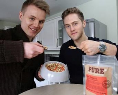 The Pure petfood brand started small; initially co-founders Daniel Eha and Mathew Cockroft were making the recipes in their kitchen, with a small dehydration machine they saved up to buy.