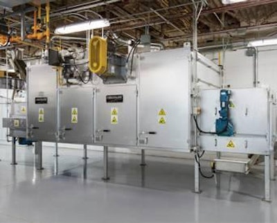BÃ¼hler Inc., in partnership with Hagen Industries Ltd., designed a petfood processing system equipped with a twin-screw extruder, a hammer mill, feeder, pre-conditioner and a BÃ¼hler Aeroglide dryer and cooler that allows Hagen to manufacture small volumes of product.