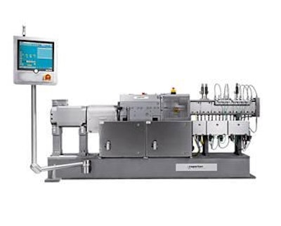 Higher volume extruders, such as those provided by the Coperion ZSK MEGAvolume PLUS with Do/DI (outer diameter to inner screw diameter) ratio of 1.8, will enable petfood manufacturers and co-packers to produce higher volumes of petfood in lower overall profile machines.
