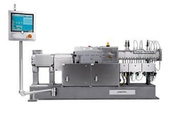 Higher volume extruders, such as those provided by the Coperion ZSK MEGAvolume PLUS with Do/DI (outer diameter to inner screw diameter) ratio of 1.8, will enable petfood manufacturers and co-packers to produce higher volumes of petfood in lower overall profile machines.