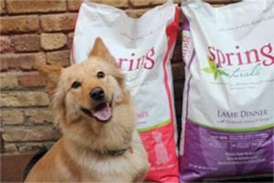 Spring Naturals will provide petfood and treats for one year when Spring, a mixed breed dog, is adopted.