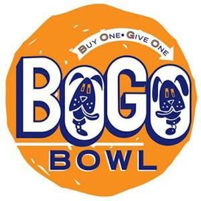 BOGO Bowl intends to donate one bag of petfood to an animal shelter of the customer's choice for each bag of dog food purchased online.