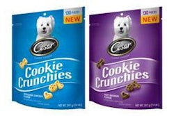 CESAR Cookie Crunchies are bite-sized baked treats for dogs.