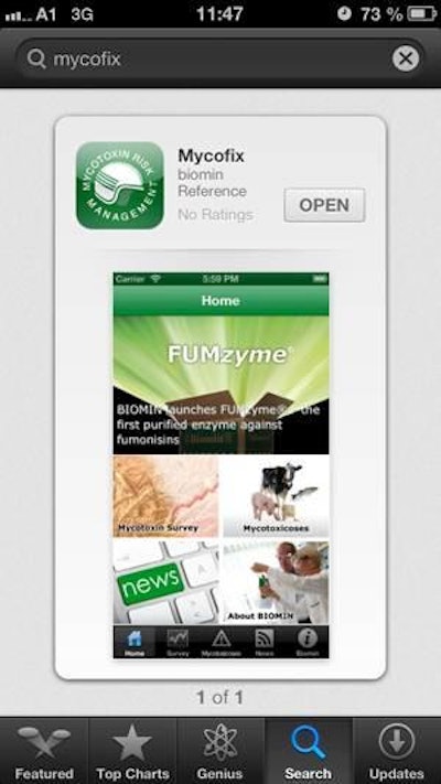 Biomin has launched a new mobile Mycotoxin Risk Management app.