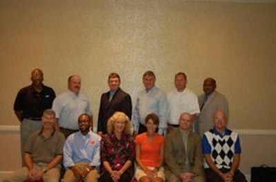 The College Student Career Program Advisory Committee includes: (Seated from left) Dave Kennemer, Aviagen; Rashad Delph, Tyson Foods Inc.; Kathy Davis, Equity Group – Eufaula Division; Lynn Worley-Davis, North Carolina State University; Doug Anderson, Wayne Farms; Glen Balch, George’s Inc.; and (standing from left), David Jones, Perdue Farms Inc.; Dirk Wise, Penn State University; Donnie King, Tyson Foods Inc.; Elton Maddox, Wayne Farms; Dr. Mike Kidd, Mississippi State University; and Dr. Willie Willis, North Carolina A&T University.