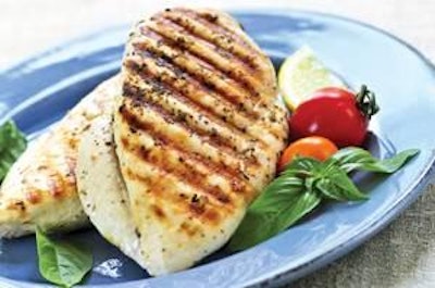 Cooked boneless chicken breast
