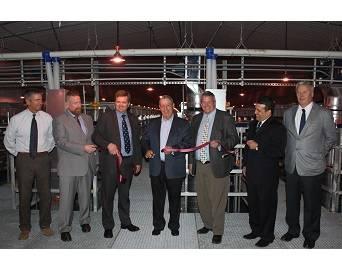 Pictured from left to right: Tom Jorgensen, Dr. Neil O&rsquo;Sullivan, Jonathan Cade, Dr. Dennis Casey, Bill Northey, Dr. Antonio Paraguassu, and Dr. Doug Grieve