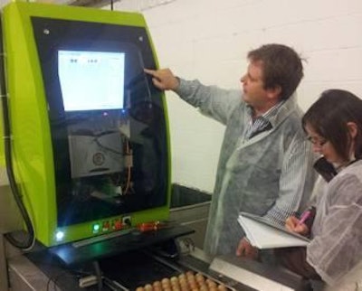 Candling equipment from iD Projects allows Bettws Hall employees to remove infertile and dead eggs.