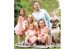 Courtesy Health Extension Pet Care | Health Extension Pet Care Chief Operating Officer Brad Gruber, here with wife Alexis, daughters Kyla, Laila and Briella, and dogs Buttons and Otis, says the companyâ??s focus on quality extends to all facets of its business.