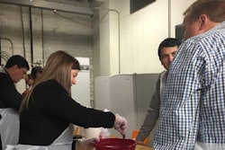 During Petfood Innovation Workshop, pet food professionals experienced hands-on stations making pet treats using new ingredients such as sorghum and miscanthus.