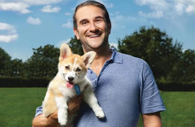 Courtesy Barkworthies | Barkworthies founder Avrum Elmakis, seen here with Captain Crunch the Brunch Corgi, says his company focuses on a combination of simplicity and innovation to expand in the dog treats market.