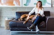Courtesy The Honest Kitchen | The Honest Kitchen Founder and CEO Lucy Postins, here with Rhodesian Ridgeback Willow, has grown her company from its origins as an online, home-based business to a family-owned business focusing on expanding in the dehydrated pet food market.