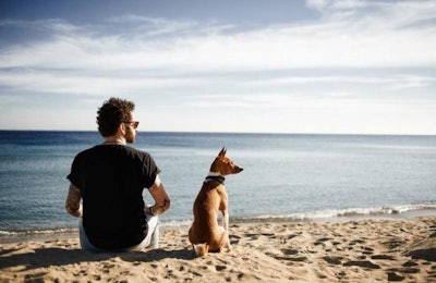 Millennial Dog Owner Beach
