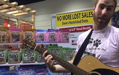 Doug Ratner debuted his dog treat company, I'd Rather Be With My Dog, at Global Pet Expo 2015. The brand and company name comes from a song he wrote that went viral on social media.