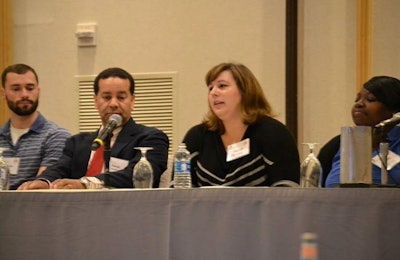 Members of a focus group discuss their food buying decisions during the Animal Agriculture Alliance Stakeholders Summit on May 5 in Arlington, Virginia. | Roy Graber