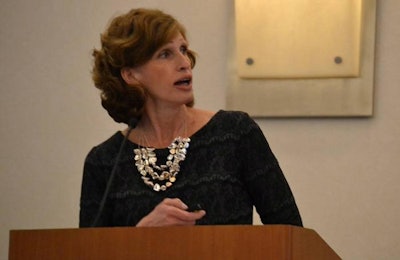 Mia Roberts, American Egg Board vice president of strategic operations, talks about her organization's partnership with Discovery Education that has helped teach students across the U.S. about the egg industry. | Roy Graber