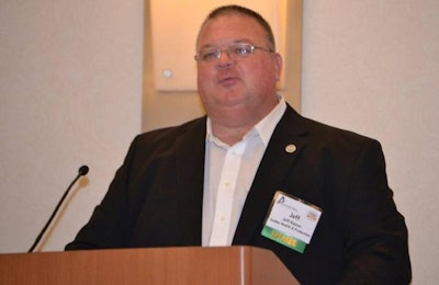 Jeff Kayser, Suidae Health and Production, talks about the things that need to be included in an animal welfare crisis management plan at the Animal Agriculture Alliance Stakeholders Summit. | Roy Graber