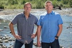 Long-time friends and Petcurean co-founders Ron Mayert and Dan Vanleeuwen take in the breathtaking view of the Vedder River in Chilliwack, British Columbia, Canada, minutes from the company’s head office. | Courtesy Petcurean Pet Nutrition