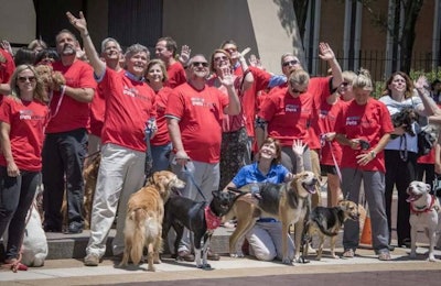 Purina employees during Bring Your Pet to Work Day 2016; courtesy Nestlé Purina