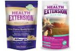 Health Extension Pet Care's old grain-free dog food packaging is on the left, and the new design is on the right. | Courtesy Health Extension Pet Care.
