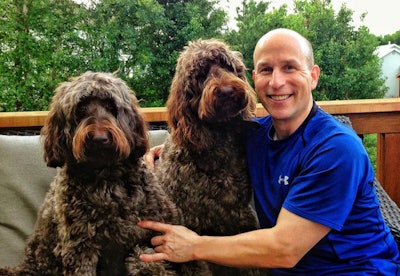 Solid Gold Pet CEO and president, Bob Rubin, with dogs Toby & Moose. | courtesy Solid Gold Pet