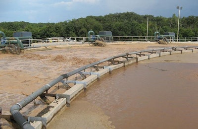 The modified 4-stage Bardenpho process reactor basin where River Valley Animal Foods treats 800,000 gallons of wastewater daily. | River Valley Animal Foods