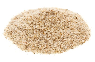Psyllium seed husks act as a laxative by increasing indigestible fiber in the gut, which absorbs water to create a mass that stimulates bowel movements. | PixelsAway, Bigstock.com
