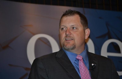 Alltech U.S. Swine Business Manager Russell Gilliam discusses considerations when remodeling a swine facility at ONE 2017, the Alltech Ideas Conference. | Roy Graber