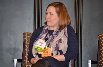 Topanga McBride, a Kansas State University student, talks about how the animal agriculture industry can reach out to college students. | Roy Graber