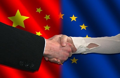 Handshake With Chinese Flag