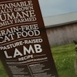 This label on a new product released by Open Farm at SuperZoo 2017 contains numerous claims about ethical issues. | photo by Tim Wall