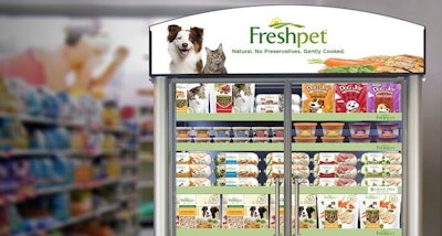 While Freshpet launched its refrigerated premium pet foods in pet stores, they have expanded to grocery stores, too. l Courtesy of Freshpet