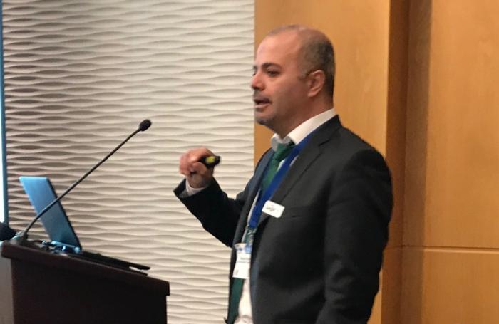 Dirgam Al Roussan, poultry technology application lead at Cargill Animal Nutrition Middle East and Africa, speaks at VIV MEA 2018. | Mark Clements