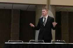Jared Koerten, senior food analyst for Euromonitor International, at the International Processing and Production Expo in Atlanta, Georgia, USA on January 30, 2018 | photo by Tim Wall