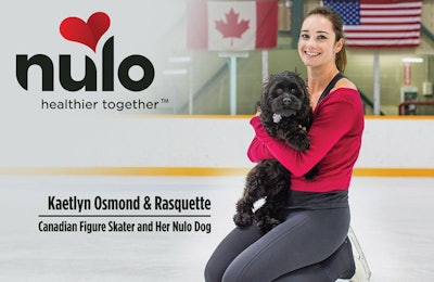 Specialty pet food company Nulo is well familiar with pet food-athlete partnerships. | Photo courtesy Nulo