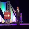 Brian Hare, PhD, associate professor of evolutionary anthropology at Duke University and founder of Dognition, delivered the closing address at Petfood Forum 2018. | photo by Greg Watt